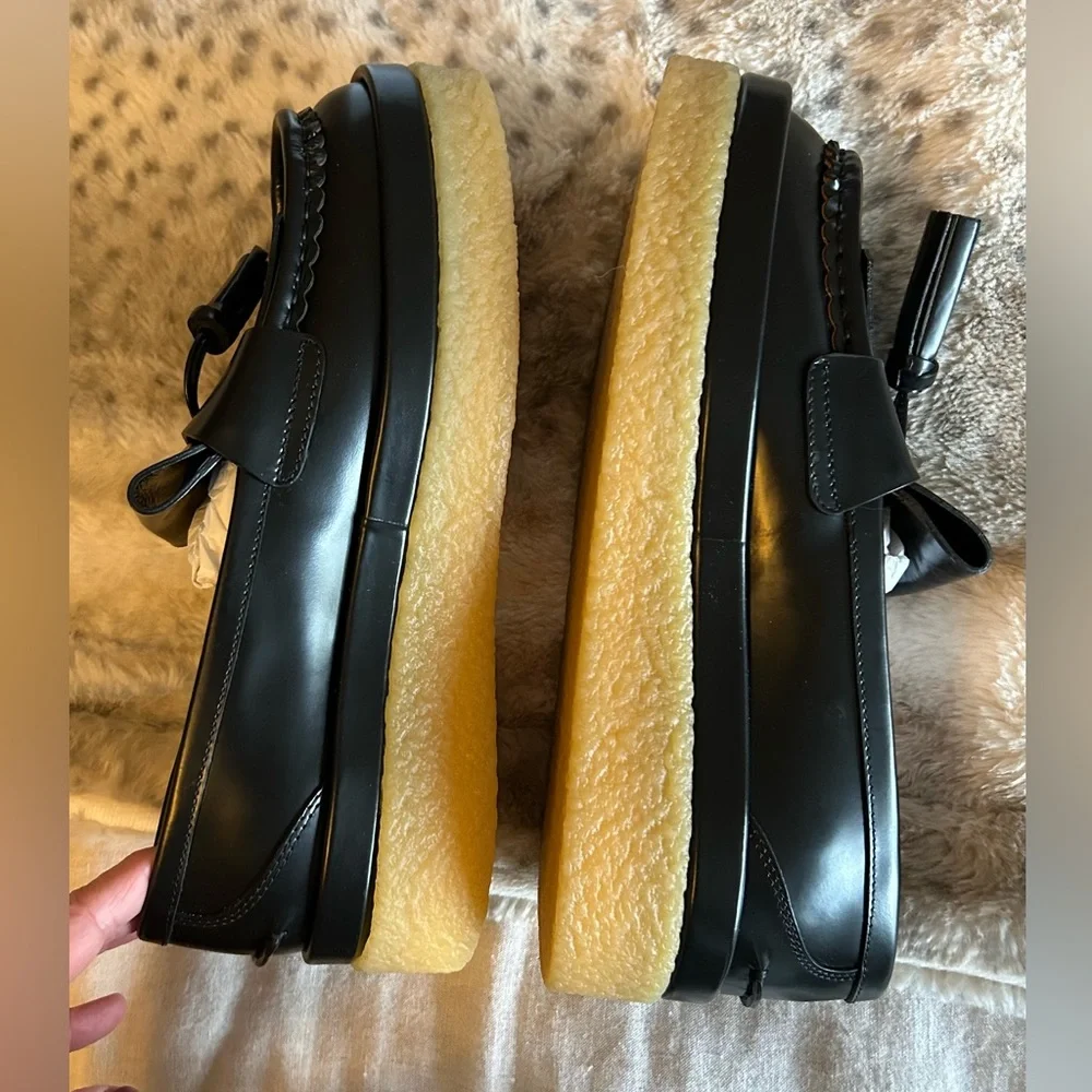 Chloe Platform Black Jamie Loafers Flatfirm Shoes Loafers
